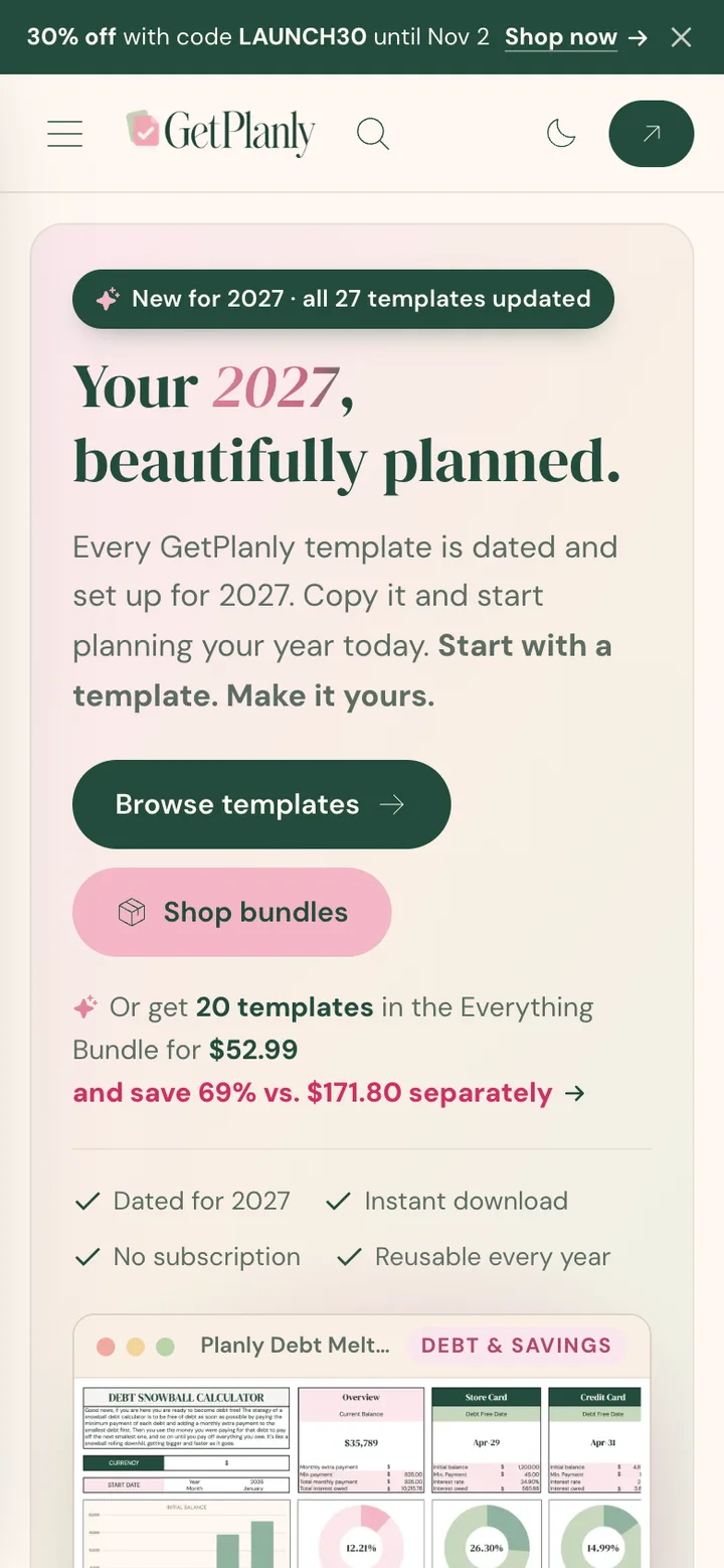 GetPlanly on a phone